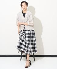 PHTGV24230 GEORGES RECH(小さいサイズ)(メゾン ドゥ サンク) シアーバックシャーリング羽織 アイボリー