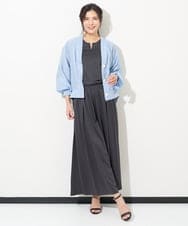 PHTGV24230 GEORGES RECH(小さいサイズ)(メゾン ドゥ サンク) シアーバックシャーリング羽織 アイボリー