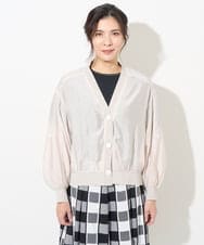 PHTGV24230 GEORGES RECH(小さいサイズ)(メゾン ドゥ サンク) シアーバックシャーリング羽織 アイボリー