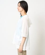 PHTHA62330 GEORGES RECH(小さいサイズ)(メゾン ドゥ サンク) シアーフードカーディガン ホワイト