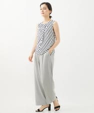 PHTHW20230 GEORGES RECH(小さいサイズ)(メゾン ドゥ サンク) [2点セット]タンクトップセットフライスカーディガン ブルー×ホワイトボーダー