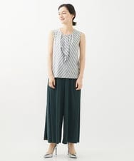 PHTHW20230 GEORGES RECH(小さいサイズ)(メゾン ドゥ サンク) [2点セット]タンクトップセットフライスカーディガン ブルー×ホワイトボーダー