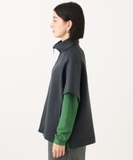 PHTJE19390 GEORGES RECH(小さいサイズ)(メゾン ドゥ サンク) ジャージーポンチョライクジレ ダークグレー