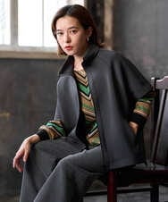 PHTJE19390 GEORGES RECH(小さいサイズ)(メゾン ドゥ サンク) ジャージーポンチョライクジレ ダークグレー