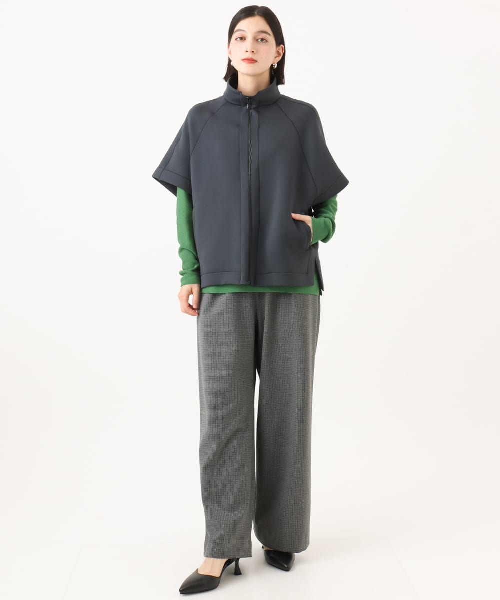 PHTJE19390 GEORGES RECH(小さいサイズ)(メゾン ドゥ サンク) ジャージーポンチョライクジレ ダークグレー