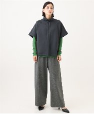 PHTJE19390 GEORGES RECH(小さいサイズ)(メゾン ドゥ サンク) ジャージーポンチョライクジレ ダークグレー
