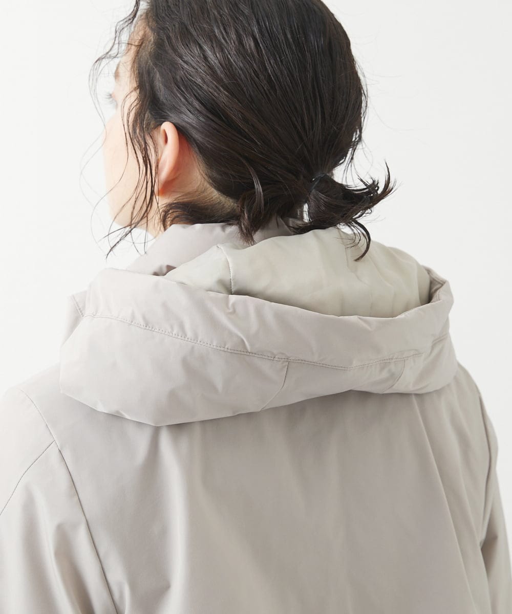 PHUAB41630 GEORGES RECH(小さいサイズ)(メゾン ドゥ サンク) ステッチレスタフタロングダウンコート ベージュ