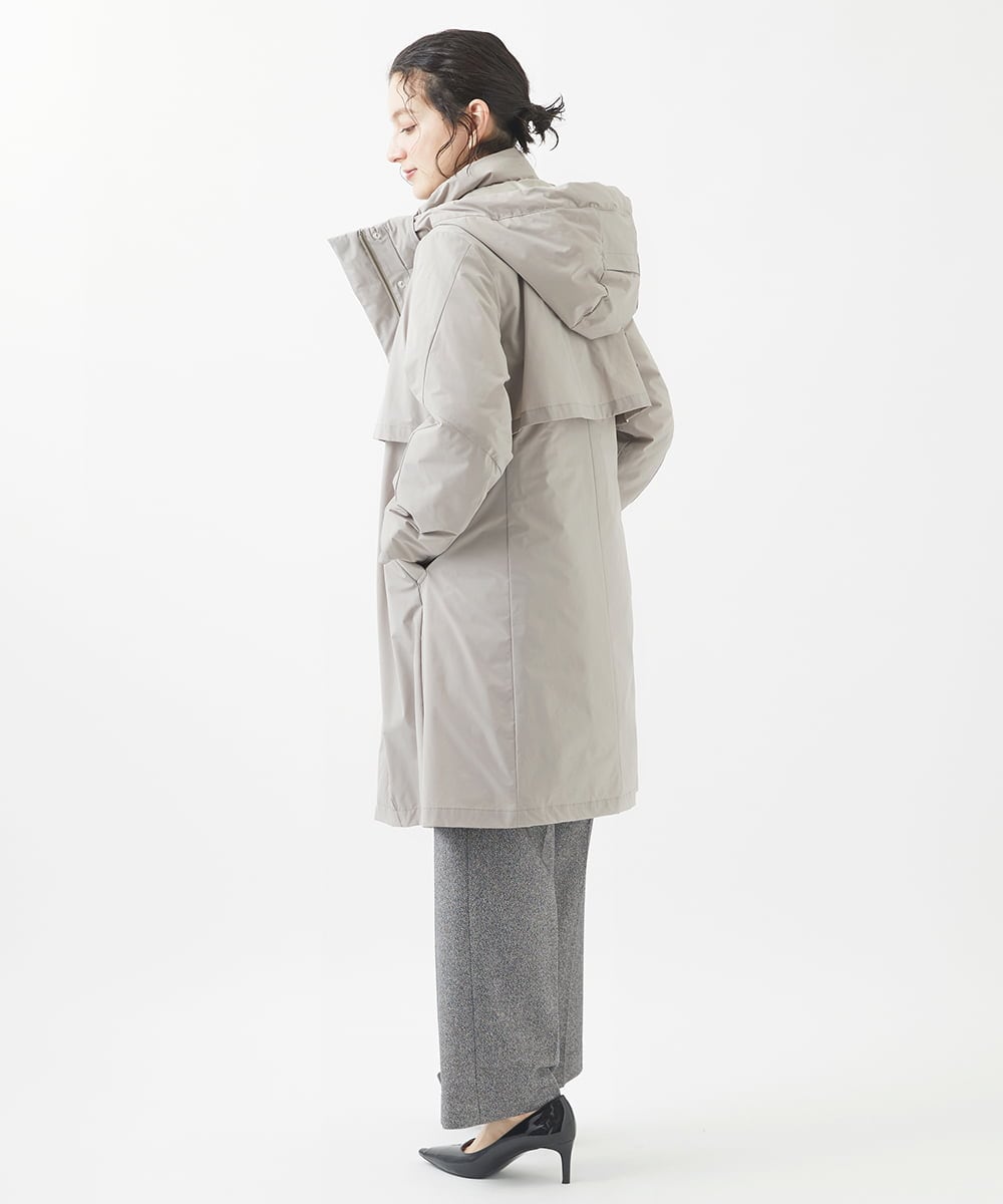 PHUAB41630 GEORGES RECH(小さいサイズ)(メゾン ドゥ サンク) ステッチレスタフタロングダウンコート ベージュ