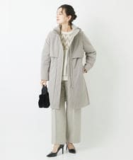 PHUAB41630 GEORGES RECH(小さいサイズ)(メゾン ドゥ サンク) ステッチレスタフタロングダウンコート ベージュ