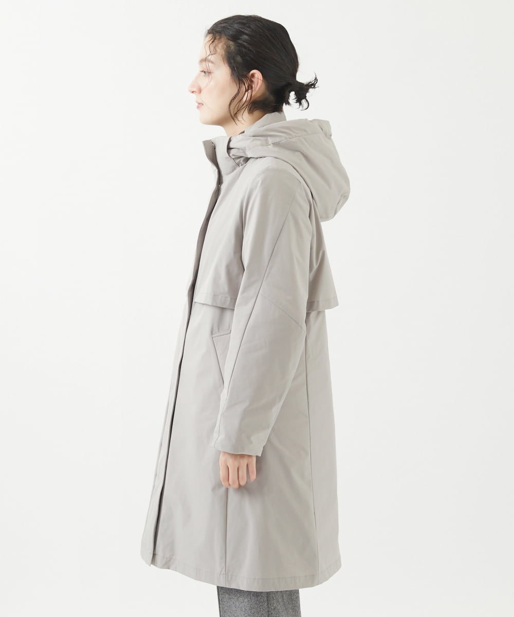 PHUAB41630 GEORGES RECH(小さいサイズ)(メゾン ドゥ サンク) ステッチレスタフタロングダウンコート ベージュ