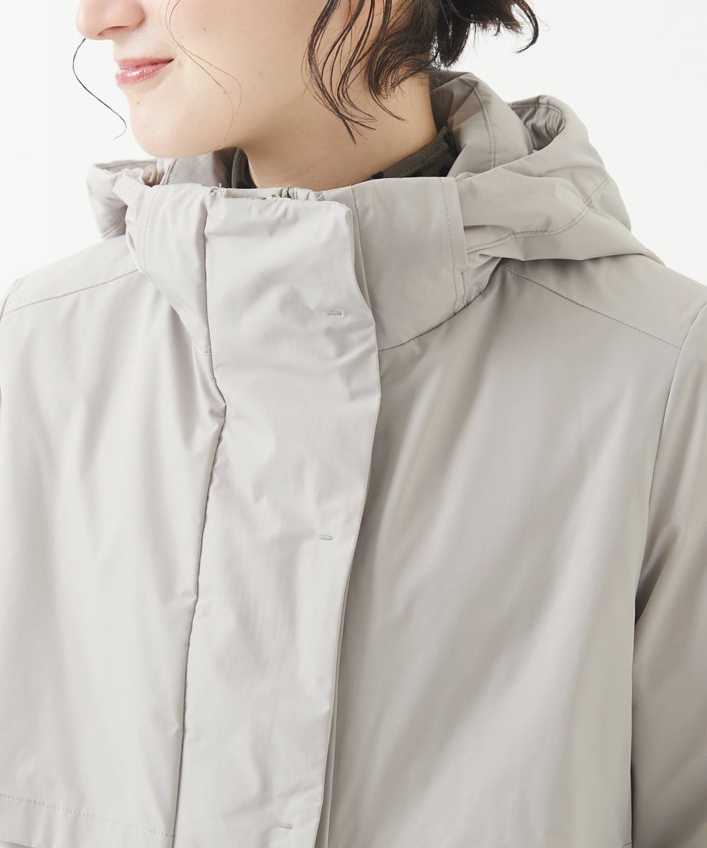 PHUAB41630 GEORGES RECH(小さいサイズ)(メゾン ドゥ サンク) ステッチレスタフタロングダウンコート ベージュ