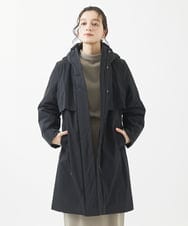 PHUAB41630 GEORGES RECH(小さいサイズ)(メゾン ドゥ サンク) ステッチレスタフタロングダウンコート ブラック