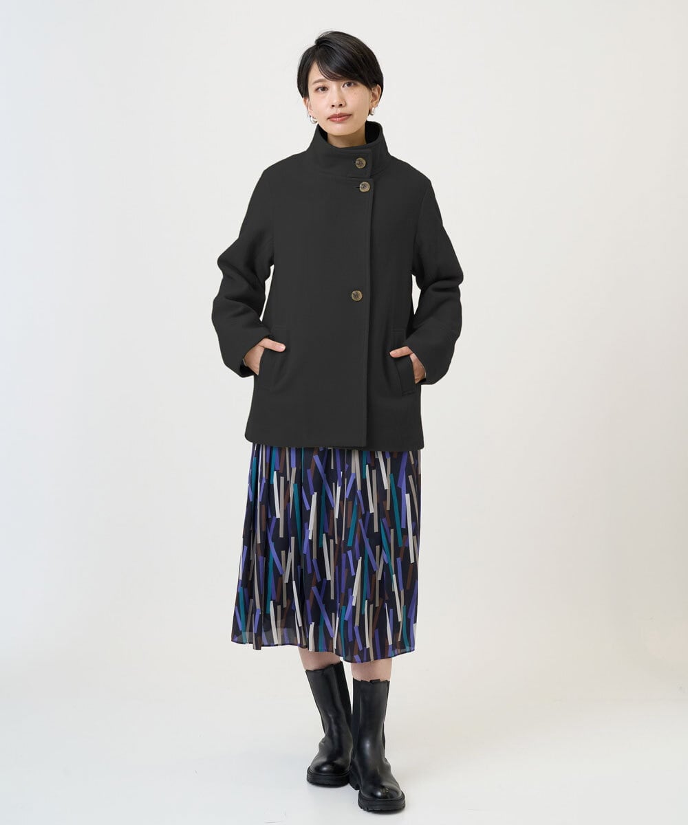 PHUAD45540 GEORGES RECH(小さいサイズ)(メゾン ドゥ サンク) スーパー100ミドルスタンドカラーウールコート イエロー