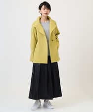 PHUAD45540 GEORGES RECH(小さいサイズ)(メゾン ドゥ サンク) スーパー100ミドルスタンドカラーウールコート イエロー