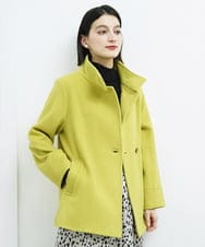 PHUAD45540 GEORGES RECH(小さいサイズ)(メゾン ドゥ サンク) スーパー100ミドルスタンドカラーウールコート イエロー