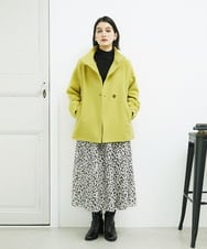 PHUAD45540 GEORGES RECH(小さいサイズ)(メゾン ドゥ サンク) スーパー100ミドルスタンドカラーウールコート イエロー