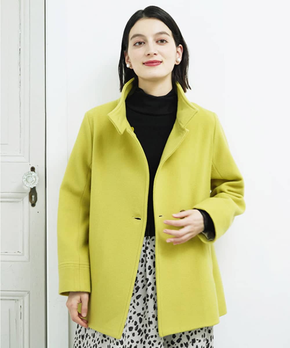 PHUAD45540 GEORGES RECH(小さいサイズ) スーパー100ミドルスタンドカラーウールコート