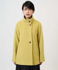 PHUAD45540 GEORGES RECH(小さいサイズ)(メゾン ドゥ サンク) スーパー100ミドルスタンドカラーウールコート イエロー