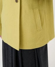 PHUAD45540 GEORGES RECH(小さいサイズ)(メゾン ドゥ サンク) スーパー100ミドルスタンドカラーウールコート イエロー