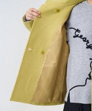 PHUAD45540 GEORGES RECH(小さいサイズ)(メゾン ドゥ サンク) スーパー100ミドルスタンドカラーウールコート イエロー
