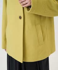 PHUAD45540 GEORGES RECH(小さいサイズ)(メゾン ドゥ サンク) スーパー100ミドルスタンドカラーウールコート イエロー