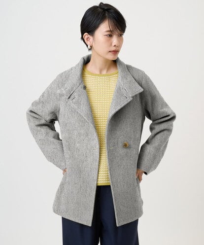 PHUAD45540 GEORGES RECH(小さいサイズ) スーパー100ミドルスタンドカラーウールコート