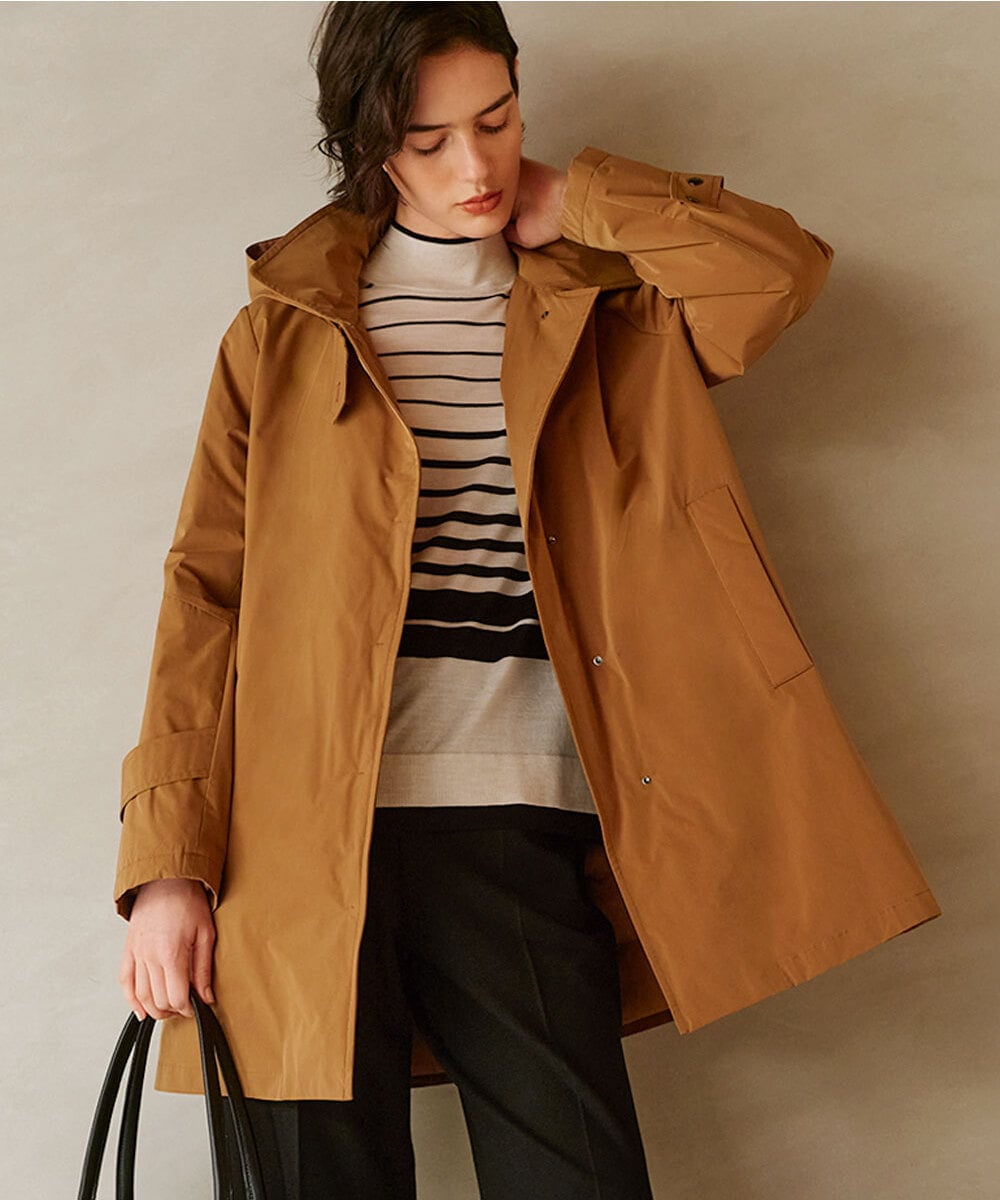 PHUAD46590 GEORGES RECH(小さいサイズ) ステッチレスステンカラーミドルダウンコート