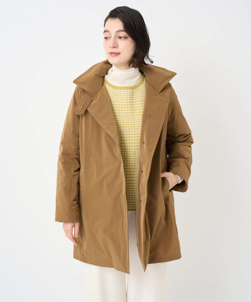 PHUAD46590 GEORGES RECH(小さいサイズ)(メゾン ドゥ サンク) ステッチレスステンカラーミドルダウンコート ベージュ