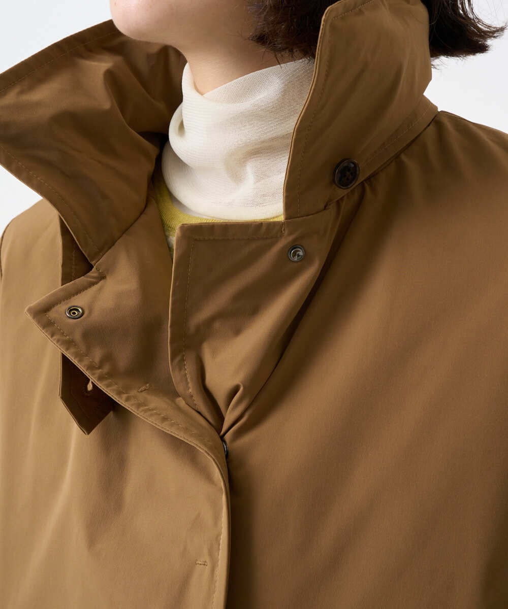 PHUAD46590 GEORGES RECH(小さいサイズ)(メゾン ドゥ サンク) ステッチレスステンカラーミドルダウンコート ベージュ