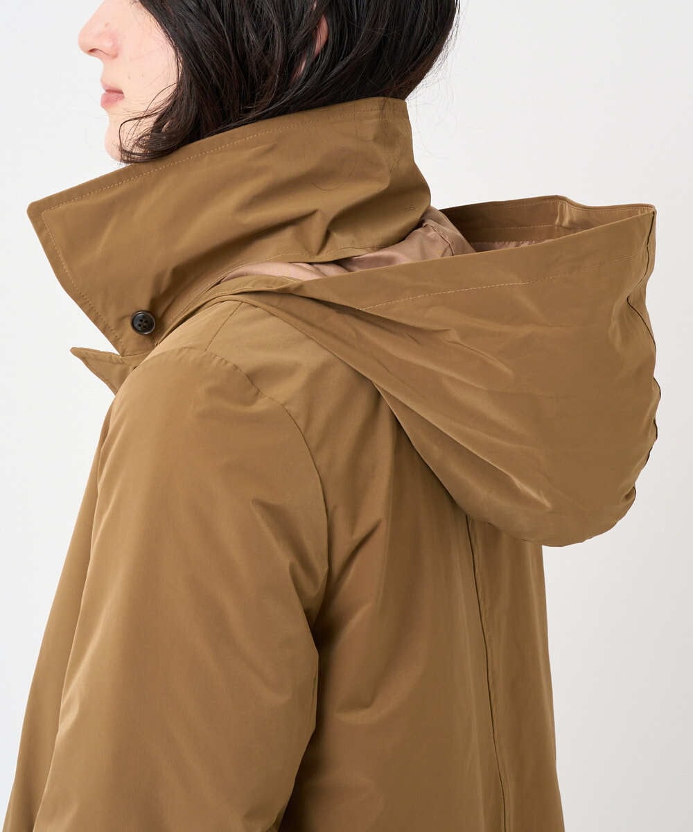 PHUAD46590 GEORGES RECH(小さいサイズ)(メゾン ドゥ サンク) ステッチレスステンカラーミドルダウンコート ベージュ