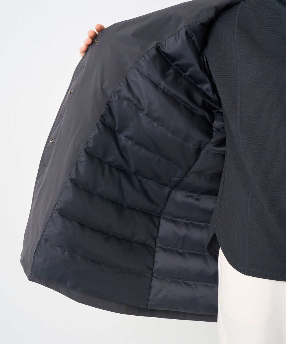 PHUAD46590 GEORGES RECH(小さいサイズ)(メゾン ドゥ サンク) ステッチレスステンカラーミドルダウンコート ベージュ