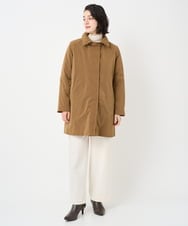 PHUAD46590 GEORGES RECH(小さいサイズ)(メゾン ドゥ サンク) ステッチレスステンカラーミドルダウンコート ベージュ