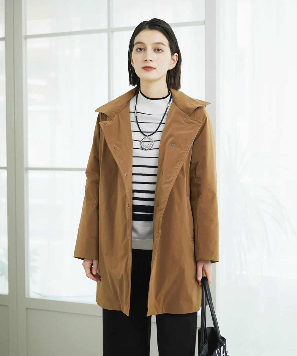 PHUAD46590 GEORGES RECH(小さいサイズ) ステッチレスステンカラーミドルダウンコート