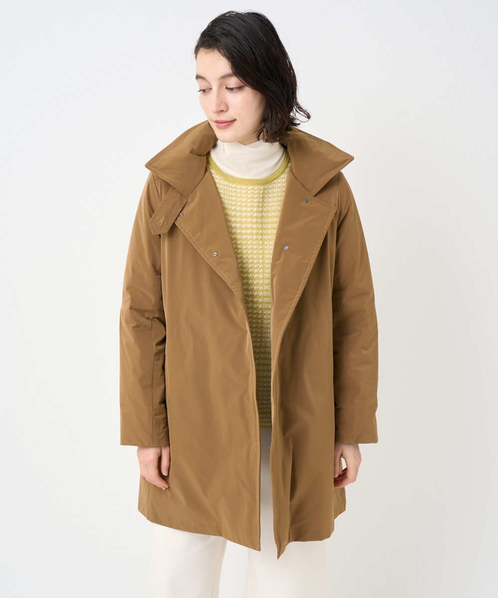 PHUAD46590 GEORGES RECH(小さいサイズ)(メゾン ドゥ サンク) ステッチレスステンカラーミドルダウンコート ベージュ