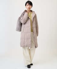 PHUAD47570 GEORGES RECH(小さいサイズ)(メゾン ドゥ サンク) シャイニータフタロングダウンコート ベージュ