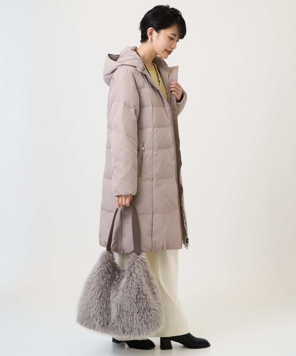 PHUAD47570 GEORGES RECH(小さいサイズ)(メゾン ドゥ サンク) シャイニータフタロングダウンコート ベージュ