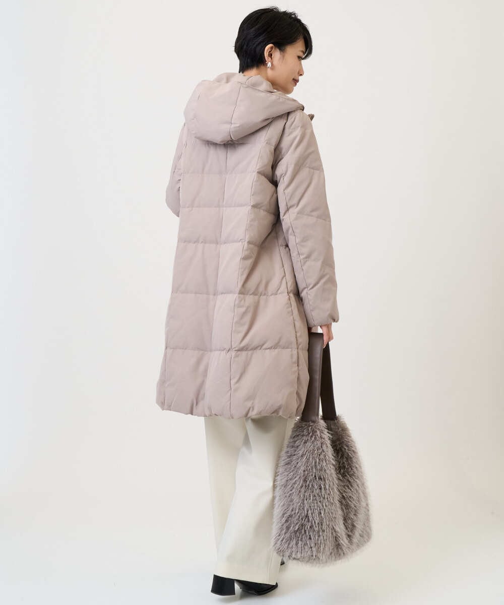 PHUAD47570 GEORGES RECH(小さいサイズ)(メゾン ドゥ サンク) シャイニータフタロングダウンコート ベージュ