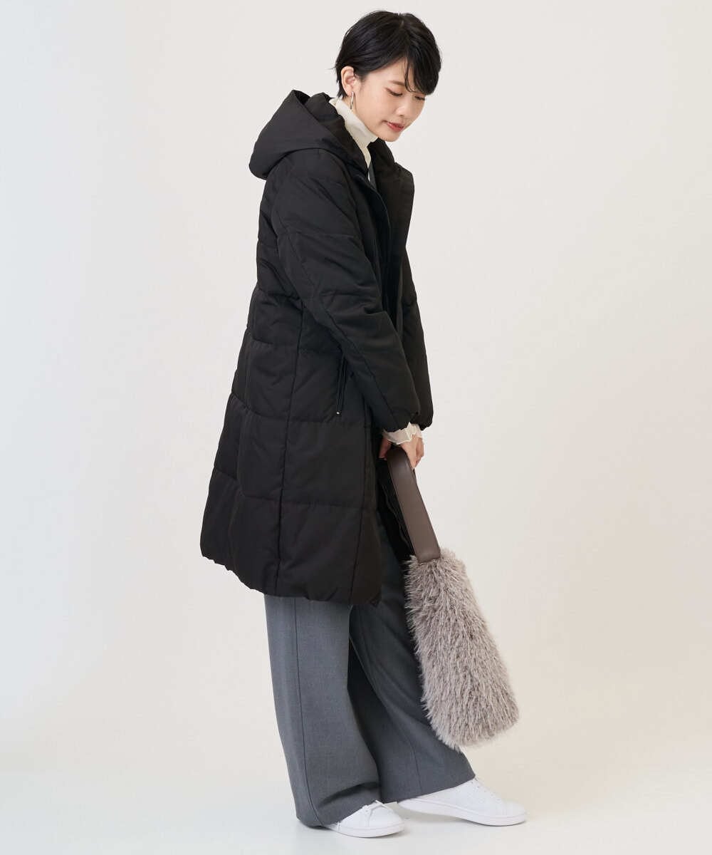 PHUAD47570 GEORGES RECH(小さいサイズ)(メゾン ドゥ サンク) シャイニータフタロングダウンコート ベージュ