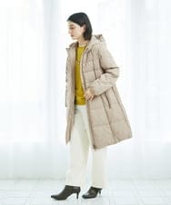 PHUAD47570 GEORGES RECH(小さいサイズ)(メゾン ドゥ サンク) シャイニータフタロングダウンコート ベージュ