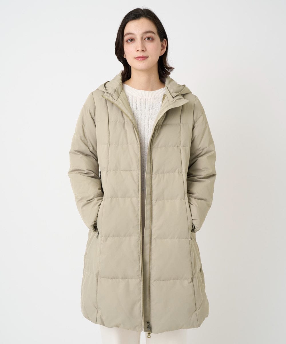 PHUAD47570 GEORGES RECH(小さいサイズ)(メゾン ドゥ サンク) シャイニータフタロングダウンコート ベージュ