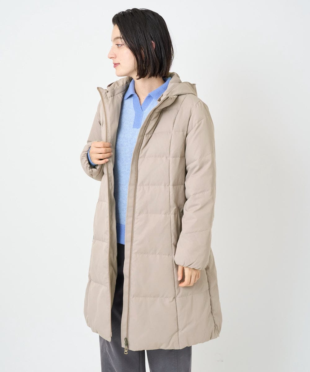 PHUAD47570 GEORGES RECH(小さいサイズ)(メゾン ドゥ サンク) シャイニータフタロングダウンコート ベージュ