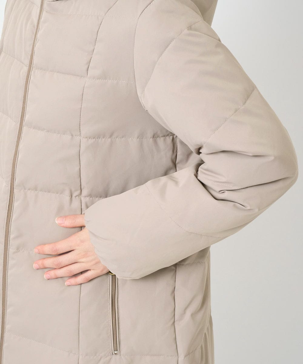 PHUAD47570 GEORGES RECH(小さいサイズ)(メゾン ドゥ サンク) シャイニータフタロングダウンコート ベージュ