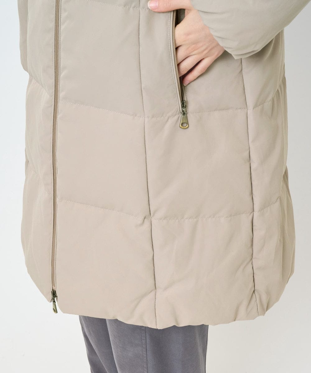 PHUAD47570 GEORGES RECH(小さいサイズ)(メゾン ドゥ サンク) シャイニータフタロングダウンコート ベージュ