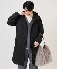 PHUAD47570 GEORGES RECH(小さいサイズ)(メゾン ドゥ サンク) シャイニータフタロングダウンコート ブラック