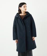 PHUAF15630 GEORGES RECH(小さいサイズ)(メゾン ドゥ サンク) グログランステッチレスロングダウンコート ネイビー