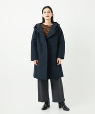 PHUAF15630 GEORGES RECH(小さいサイズ)(メゾン ドゥ サンク) グログランステッチレスロングダウンコート ブラウン