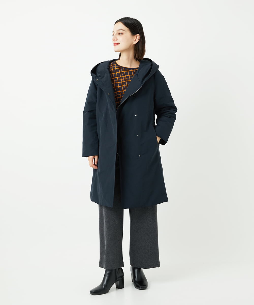 PHUAF15630 GEORGES RECH(小さいサイズ)(メゾン ドゥ サンク) グログランステッチレスロングダウンコート ブラウン