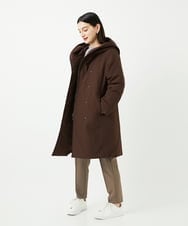 PHUAF15630 GEORGES RECH(小さいサイズ)(メゾン ドゥ サンク) グログランステッチレスロングダウンコート ブラウン