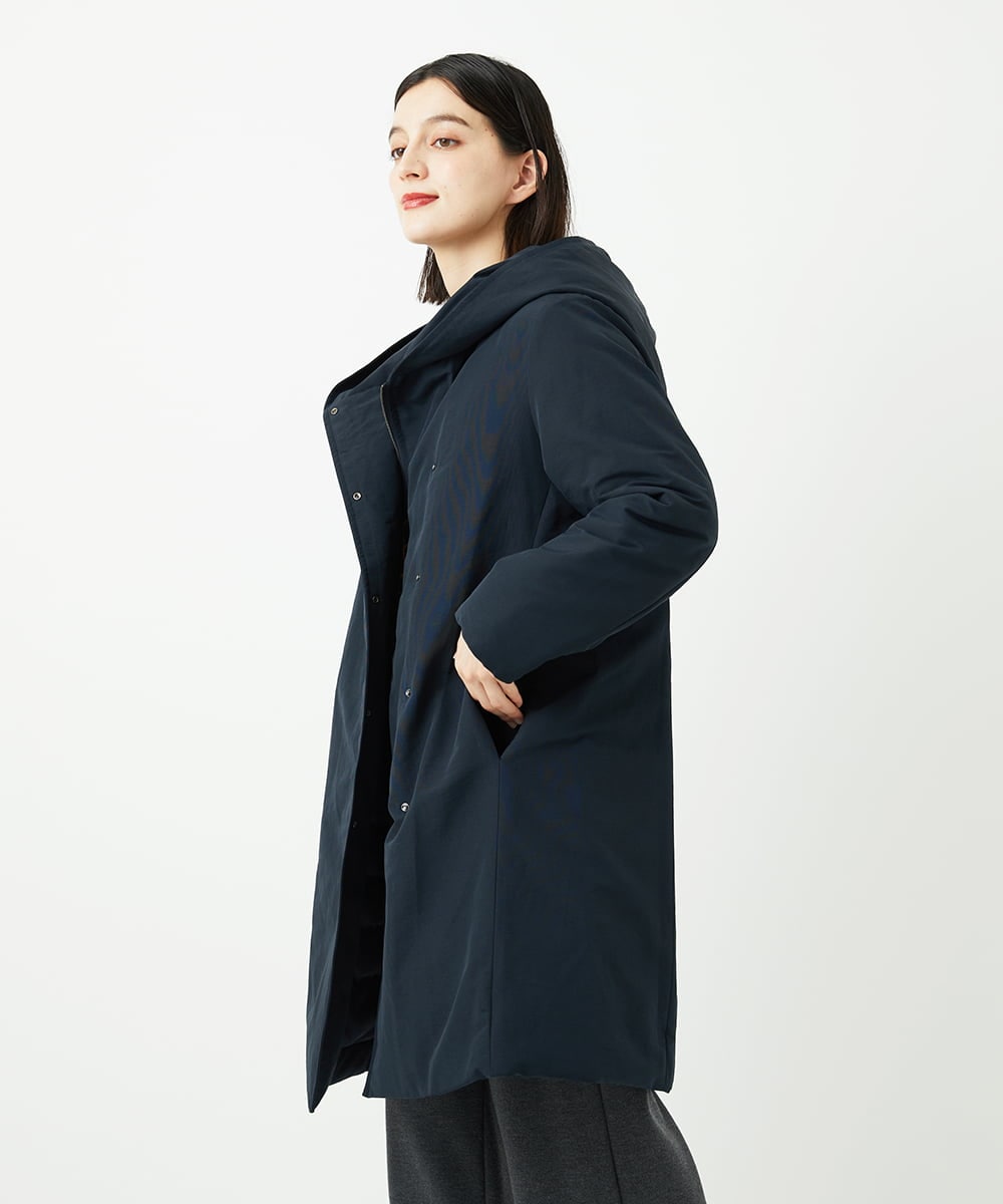 PHUAF15630 GEORGES RECH(小さいサイズ)(メゾン ドゥ サンク) グログランステッチレスロングダウンコート ブラウン