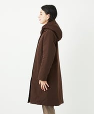 PHUAF15630 GEORGES RECH(小さいサイズ)(メゾン ドゥ サンク) グログランステッチレスロングダウンコート ブラウン